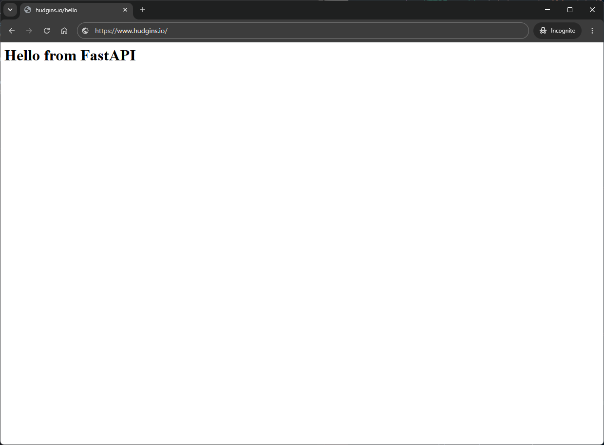 The first rendered page